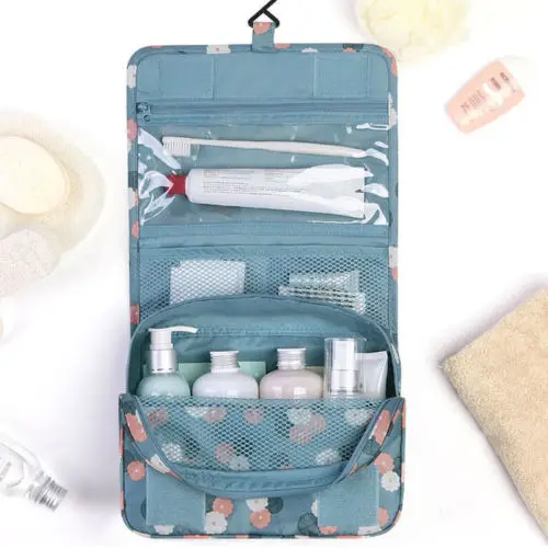 New Portable Travel Cosmetic Storage MakeUp Bag Folding Hanging Toiletry Case Wash Organizer Pouch Storage