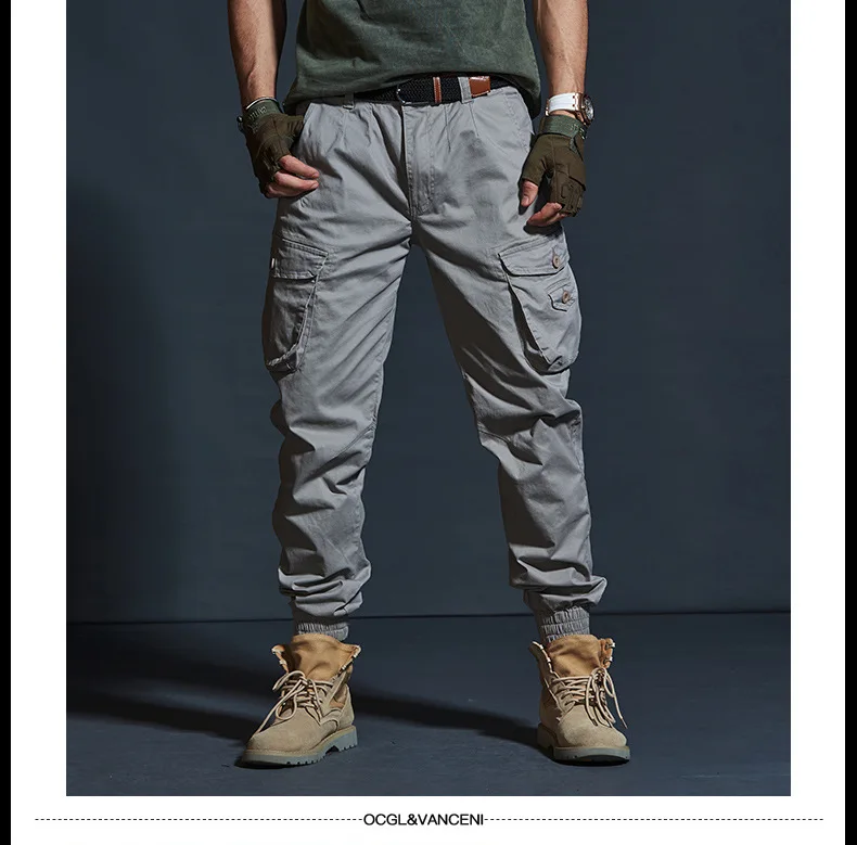 Description Picture 4 of itemCamouflage Cargo Pants Men's Outdoor Multi-pocket Overalls Military Tactical Long Trousers Male Casual Cotton Straight Pants