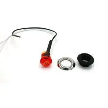 

LED Marker Light Lamp For Truck Trailer 12V Amber Red Round Side Marker Light