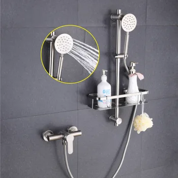 

shower shower bathroom equipped with hidden sanlian hot and cold water bath crock bibcock wiredrawing mix water valve