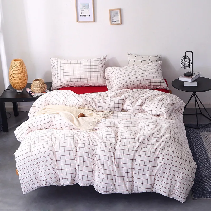 Washed Cotton Cool Bedding Set Knitting Home Textile Solid Color Comforter Cover Flat / Fitted Sheet King Queen Twin Full Size Washed Cotton Cool Bedding Set Knitting Home Textile Solid Color Comforter Cover Flat / Fitted Sheet King Queen Twin Full Size