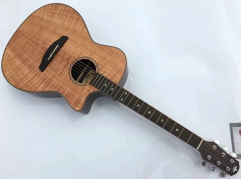 flame maple Высококачественный кленовый флейм электроакустическая гитара - Цвет: flame maple