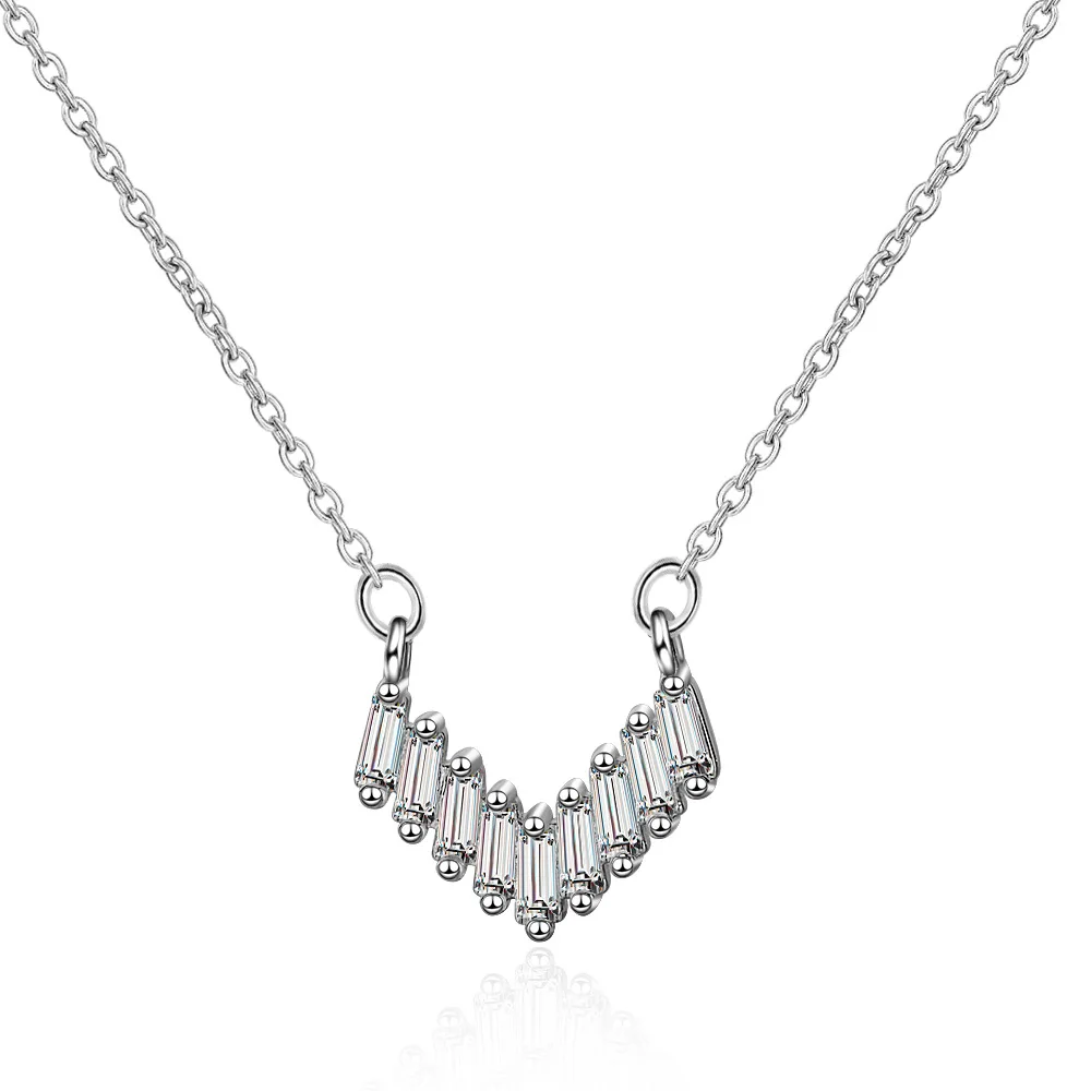 

Senz shi Geometric Zircon Necklace Women's Korean-style Simple Elegant Students Hipster Short Choker