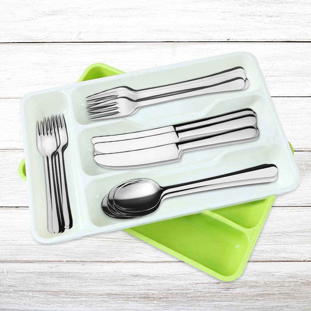 Kitchen Drawer Organizer Tray Spoon Cutlery Cabinet Partition Completed Storage Box Room Organization | Дом и сад