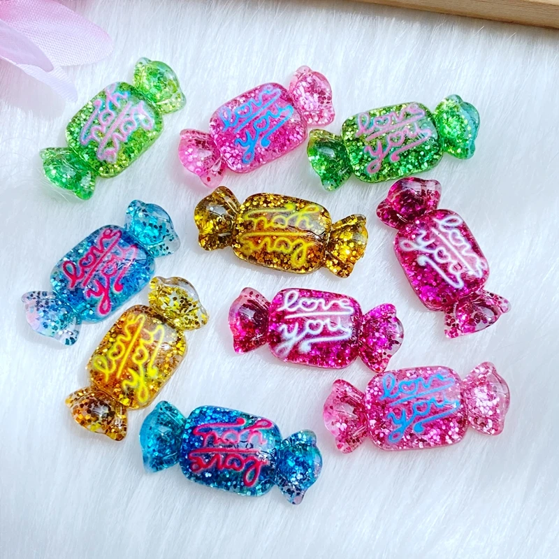 10/20Pcs/Lot New Resin Mixed Mini Shiny Candy Flat Back Scrapbooking Hair Bow Center Embellishments DIY Accessories W66