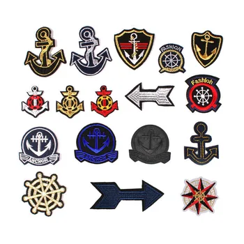 

Anchor Embroidered Patch Iron on Sewing Applique Cute Fabric Clothes Shoes Bags DIY Decoration