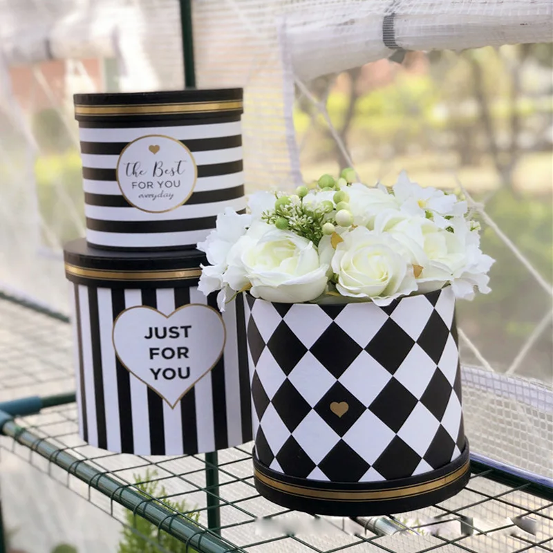 3pcs/set New Simple Flower Box Rose Valentine's Day Party Holiday Box Wedding Party Decoration Gift Box Round Gift Box