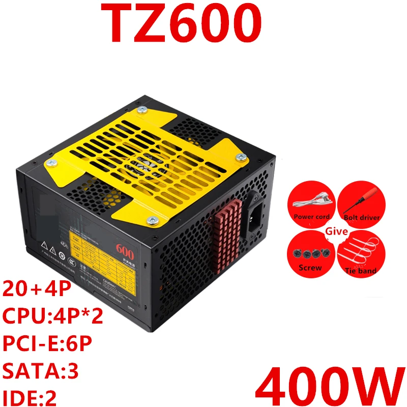 Новый оригинальный ПК PSU для марки TZ GTX1050TI 1060 Номинальный 400 Вт пиковый 500 источник