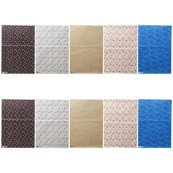 

10PCS Colorful Creative Fashion Floral Printing Handcraft Paper Folding Paper Packaging Paper for DIY Home School