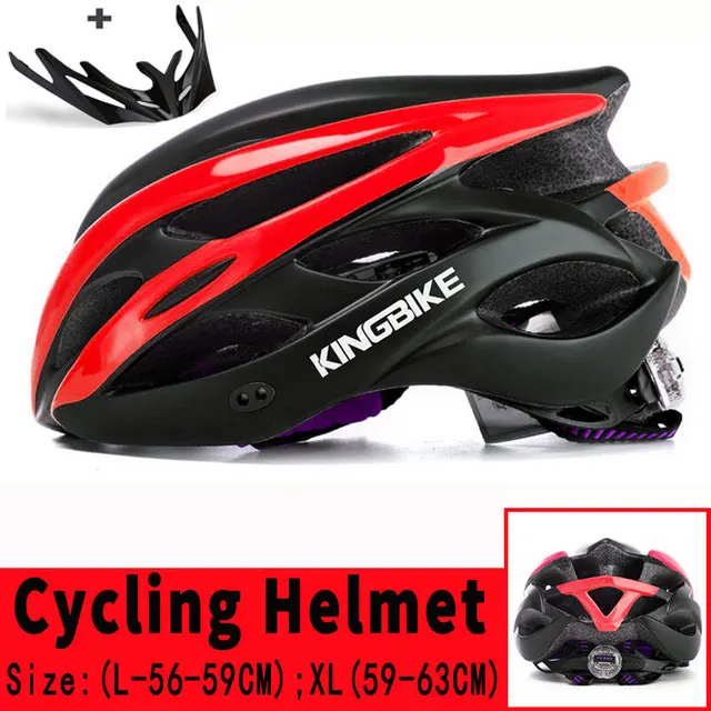 KINGBIKE для мужчин и женщин велосипедный шлем MTB дорожный велосипед шлем Capacete EPS+ PC 24 вентиляционных отверстия интегрально-литой велосипедный шлем - Цвет: Синий