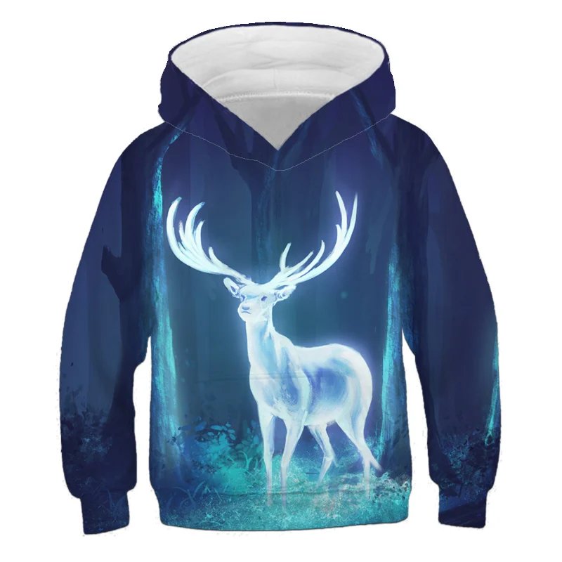 Sweater Santa Claus Christmas Children's Hoodie Boys Long-Sleeved Girls 3D Printed Autumn Winter Coat Fashion Festival Clothing