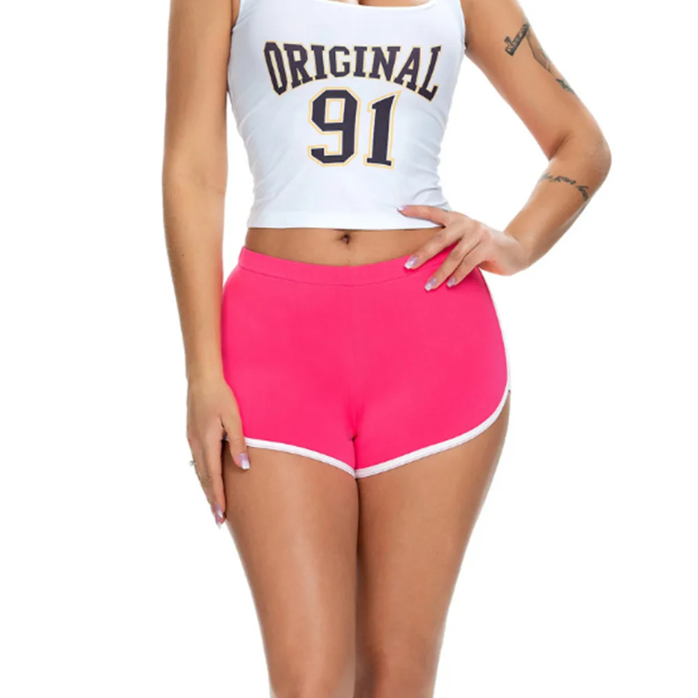 Women Sexy Candy color Hot pants stretch shorts feminine sports shorts YF049-#050