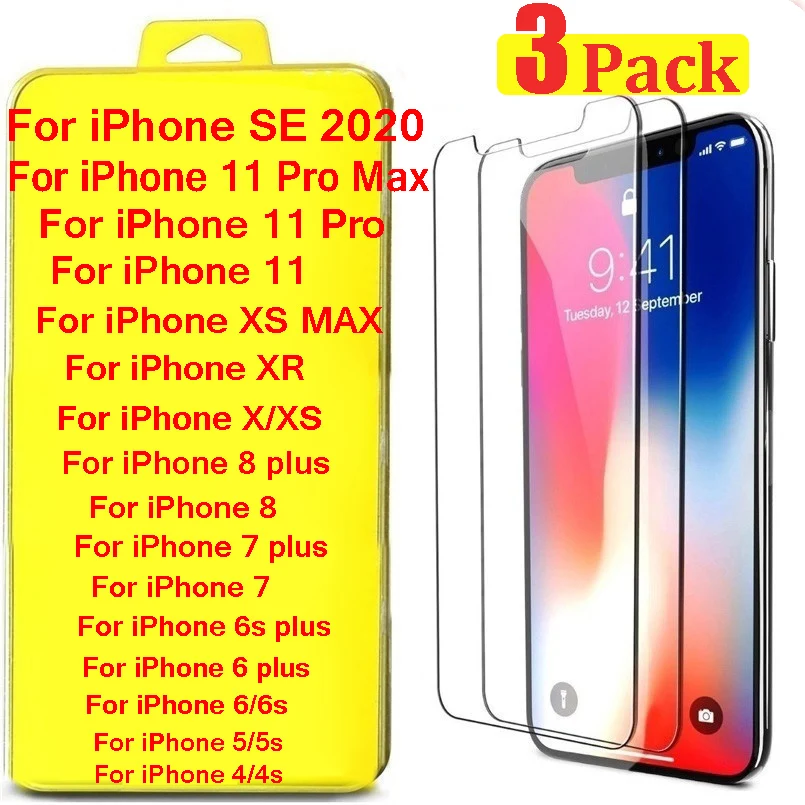Защитное стекло для IPhone X XS 11 Pro Max XR 6 7 8 Plus SE 2020|Защитные стёкла и плёнки| |