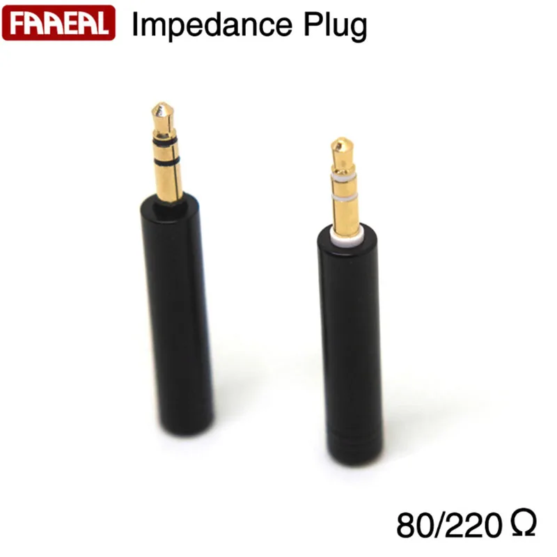 Durable Copper 80/220Ohm Headphone Impedance Plug Adapter 3.5mm Eliminate Earphone Noise