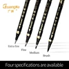 Guangna Calligraphy Pen Extra-fine Addable Ink/Brush Medium/Fine Non-toxic Refillable Drawing Paint Signature Brush Beauty Pen 3