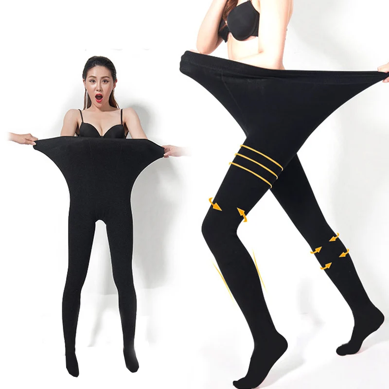 

Autumn Spring Tights Womens 2 pc Nylons Lady Female 180 D Stockings Sexy Pantyhose Plus Size Black Skin Skin High Elastic