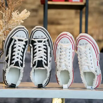 

Canvas Shoes Women's Color Matching Thick Floor Shoes Retro Casual Shoes Autumn New Sport Running Shoes