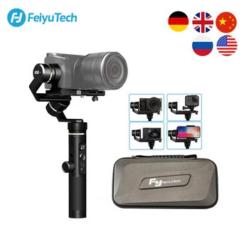 FeiyuTech G6 Plus 3-Axis Handle Splashproof Gimbal Stabilizer for GoPro Hero 5 6 Smartphone Mirrorless Pocket Camera Feiyu G6P feiyutech a1000 3 axis gimbal handheld stabilizer for nikon sony canon mirrorless camera gopro action cam smartphone 1 7kg load