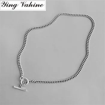 

ying Vahine 100% 925 Sterling Silver Vintage Chain Choker Necklaces for Women