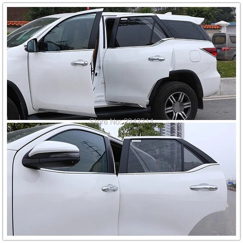 Для Toyota Fortuner SW4 AN150 AN160- карбоновая дверная ручка Накладка панели рамка хромированные аксессуары для стайлинга автомобилей