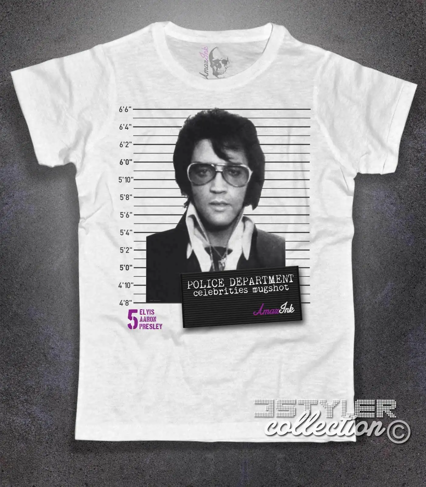Мужская футболка Elvis Presley Mug Shot менитости Mugshot amazink- show оригинальное название