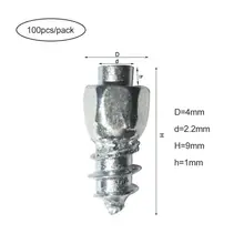 Шипы для шин 9 мм/шипы для шин/штифты/Ледяные Шипы/цепи для снега для велосипедов/обуви/ботинок 100 шт., новинка 2020