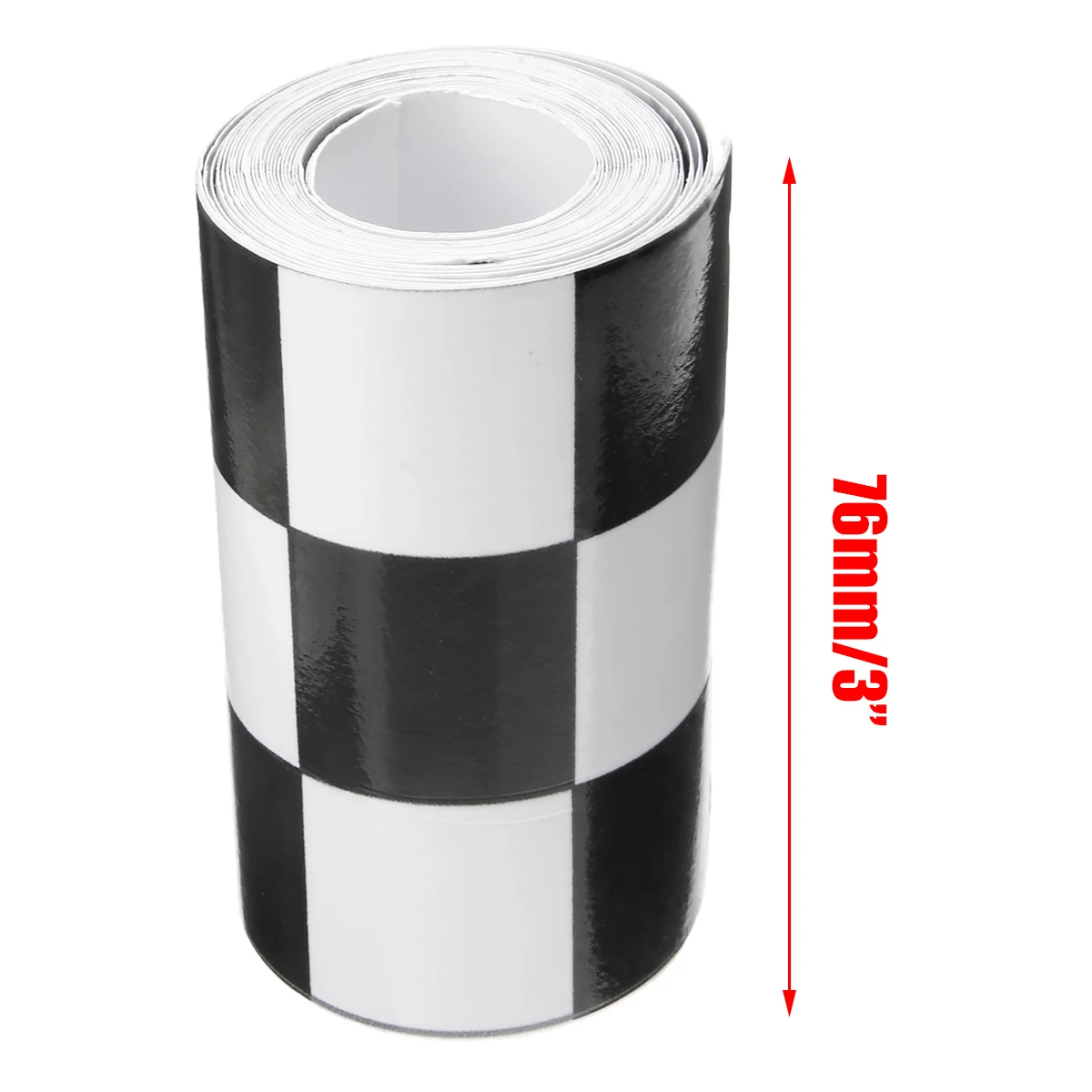 1pc 7.6x275cm Black&White Checkered Vinyl Sticker Tape Car Motorcycle Body Tank Decal Auto Racing DIY