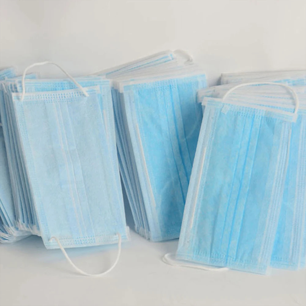 

50pcs Dustproof 3 Layer Earloop Respirator Face Mask Disposable Protection Cycling Masks Breathable Outdoor Anti Dust Face Masks