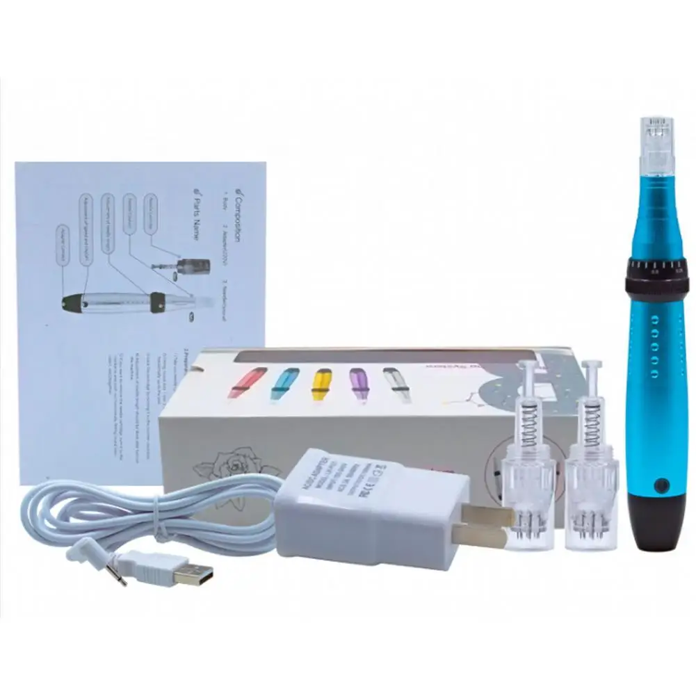 

TMS Electric Nano AUTO Derma Micro Needles Stamp Pen With 12 Pins Anti-aging Remove Scar Reduce Wrinkles Skin Care