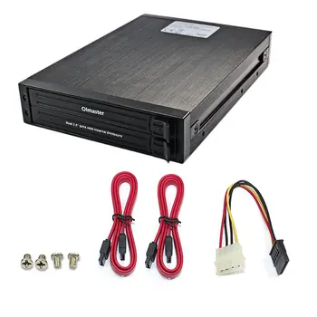 

Dual 2.5 Inch SATA HDD Internal Enclosure Hard Drive Case Internal Mobile Rack 2 LED Indicator Strong Heat Dissipation