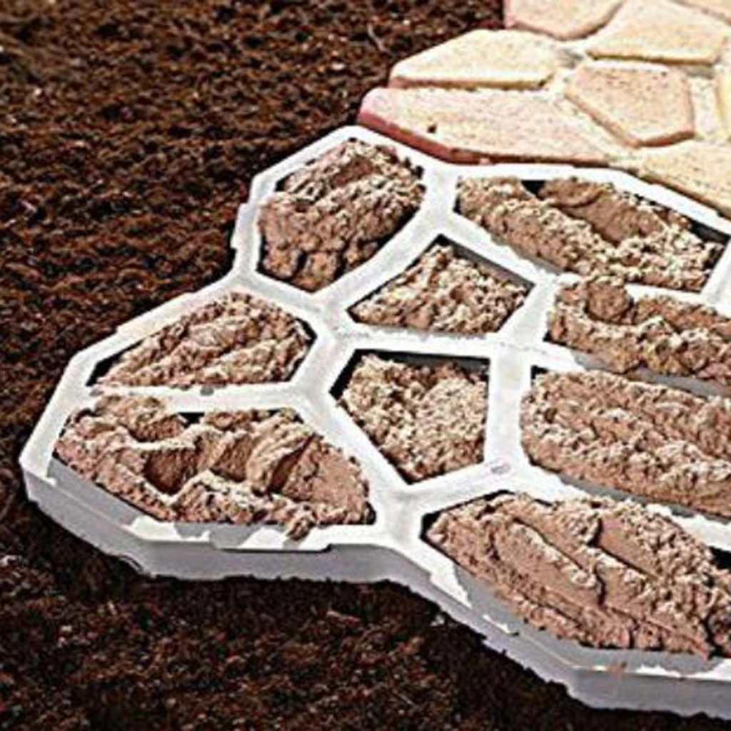 DIY Stepping Stone Block Pavement Buildings Cement Paver Path Maker Mold Garden Paving Mould DIY Path Maker DIY Stepping Stone Block Pavement Buildings Cement Paver Path Maker Mold Garden Paving Mould DIY Path Maker