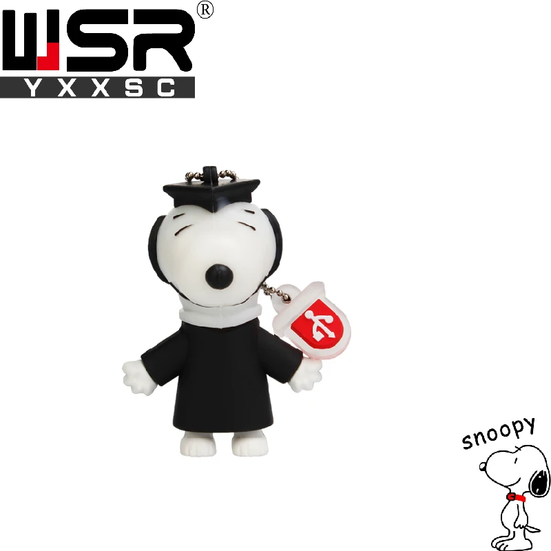 Мультфильм Snoopy usb 2,0 флеш-накопитель 32 Гб 64 Гб 128 ГБ маленькие глаза собака высокоскоростной usb ключ 4 ГБ 8 ГБ 16 ГБ милый подарок на день детей - Цвет: 4