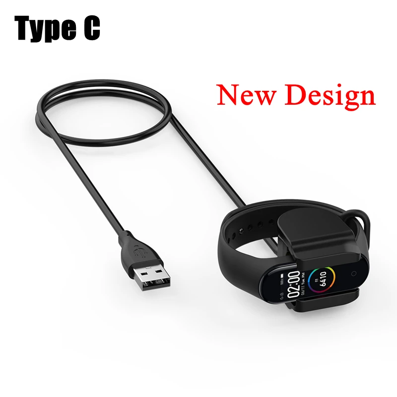 type C YUEDAER mi Band 4 зарядное устройство для зарядки Xiaomi mi Band 4 док-станция зарядное устройство разборка Бесплатный кабель для Xiao mi Smart Band 4 USB - Цвет: type C