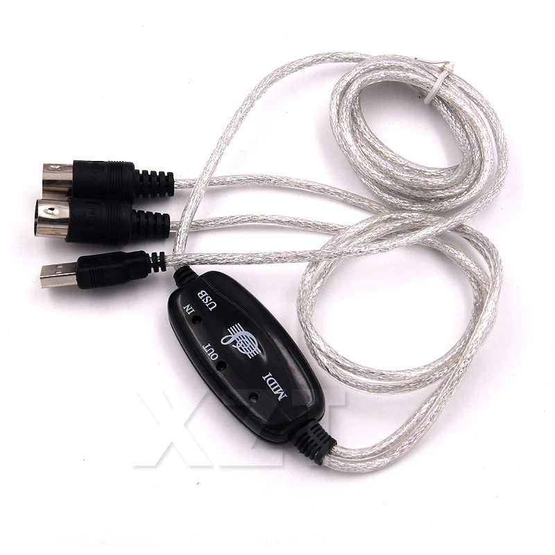 Riboaoy Pro USB in-Out MIDI Adapter Cable PC to Music Electronic Keyboard Converter 