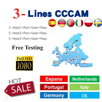 

18 Months Spain Cccam espa Europe clines 3 line for Germany Portugal Poland Italia ccam V8 Nova satellite TV receiver