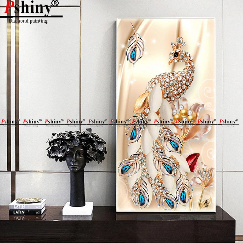 PSHINY DIY 5D алмазная вышивка Продажа ювелирных украшений павлинов декоративные