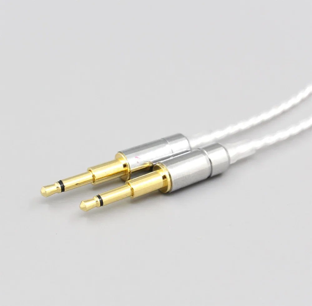 LN006619 Hi Res Silver Plated 7N OCC Earphone Cable For Hifiman HE560 HE 350 HE1000 V2 Headphone 2 5mm pin