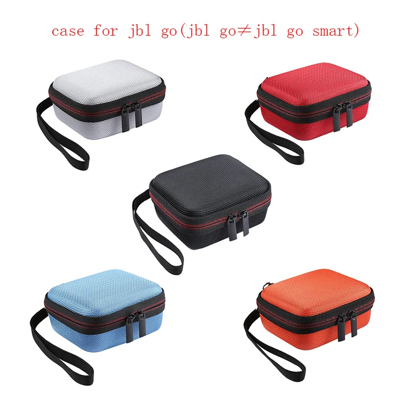 jbl go red Беспроводной Bluetooth жесткий EVA чехол для колонок с сетчатым карманом для JBL GO для кабелей зарядного устройства ремешок на молнии сумка для рук - Цвет: jbl go red