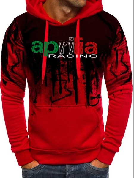 Aprilia/толстовка с капюшоном для гонок, мотоцикла, велосипеда, пуловер, джемпер с камуфляжным принтом, худи унисекс, Новинка - Цвет: Красный