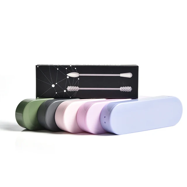 4 unids/caja de bastoncillos de algodón reutilizables, limpieza de orejas, bastoncillos de maquillaje de silicona lavables, Kit Flexible suave de herramientas de maquillaje 4 unids/caja de bastoncillos de algodón reutilizables, limpieza de orejas, bastoncillos de maquillaje de silicona lavables, Kit Flexible suave de herramientas de maquillaje