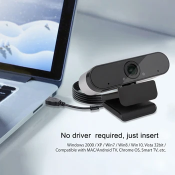 

1080P HD Fixed Focus Webcam 3.0 Mega Video Calling Recording Camera USB Web Cam for PC Computer Build in Microphone