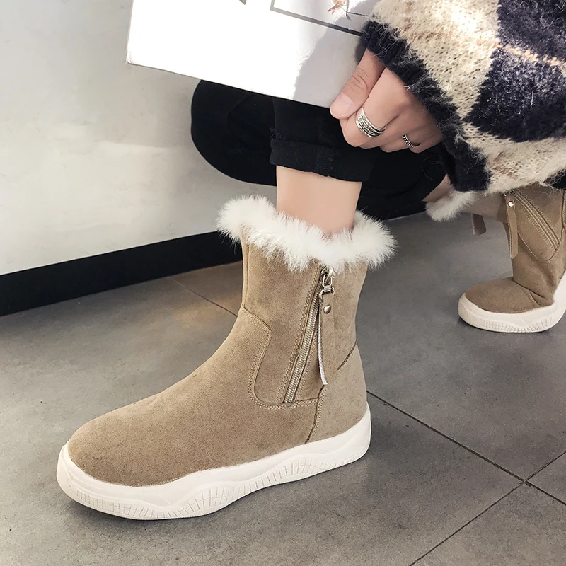 SKRENEDS настоящие ботинки для снега, зимние вельветовые ботинки «мартенс» Женская кожаная обувь визуальное увеличение роста туфли из хлопка трендовая женская обувь