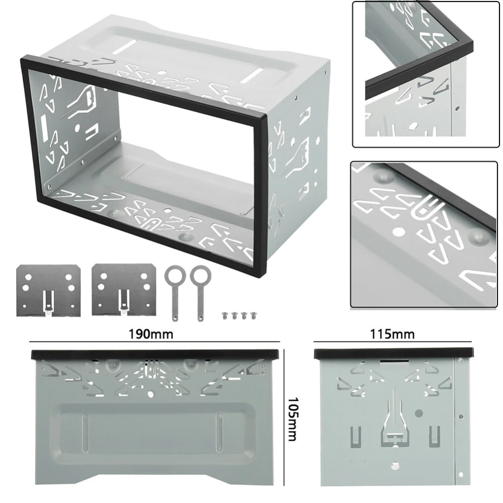 2 Din двойной ISO Din металлический каркас вставки слот радио панель монтажная рама радио высокое качество