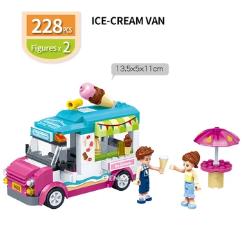 

Compatible Friends Ice Cream Van Assembled Education Diy Building Blocks Bricks Kids Toy Children Gift New! Modern Girls