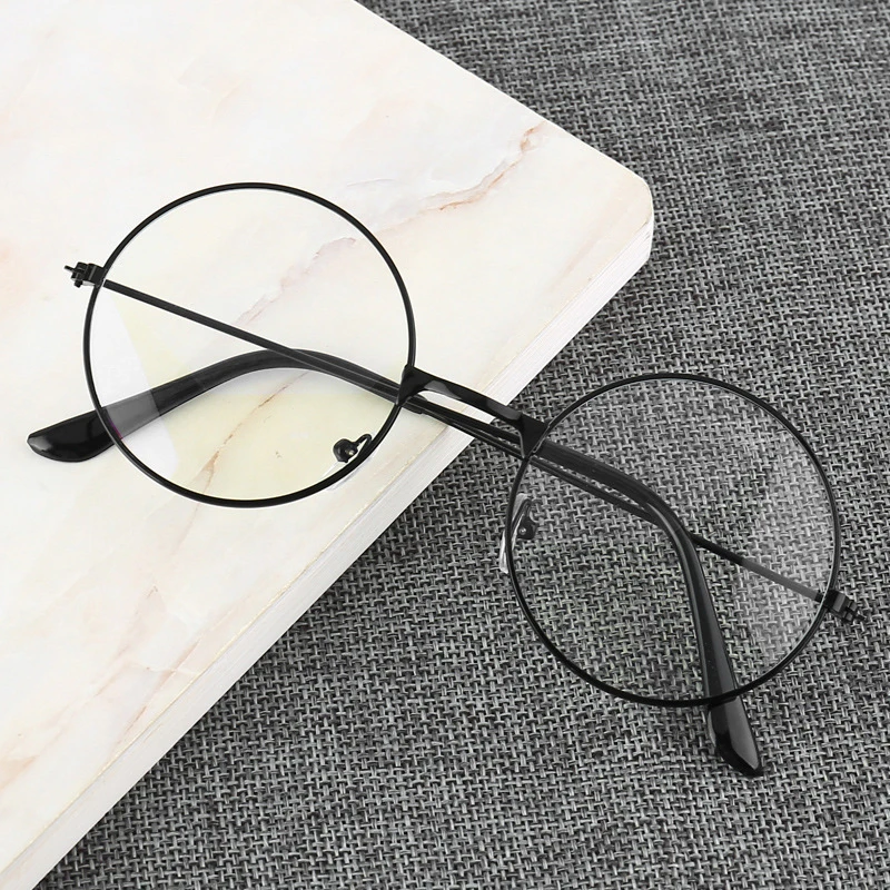 glasses to protect eyes from screen Round Metal Frame Blue Light Glasses Vintage Glasses Personality College Eye Protection Blue Light Blocking Glasses blue light blocking reading glasses