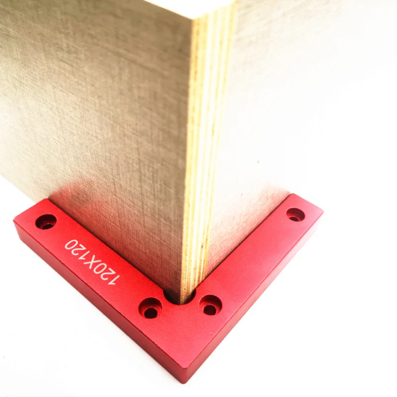 90 Degree Positioning Squares 4.7" x 4.7" Right Angle Clamps Woodworking Carpenter Tool 120x120mm L Block Square Aluminium Alloy