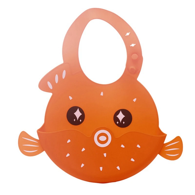

Waterproof Baby Silicone Bibs Burp Cloths Toddler Kids Adjustable Feeding Snap Buttons Bib Soft Absorbent Aprons
