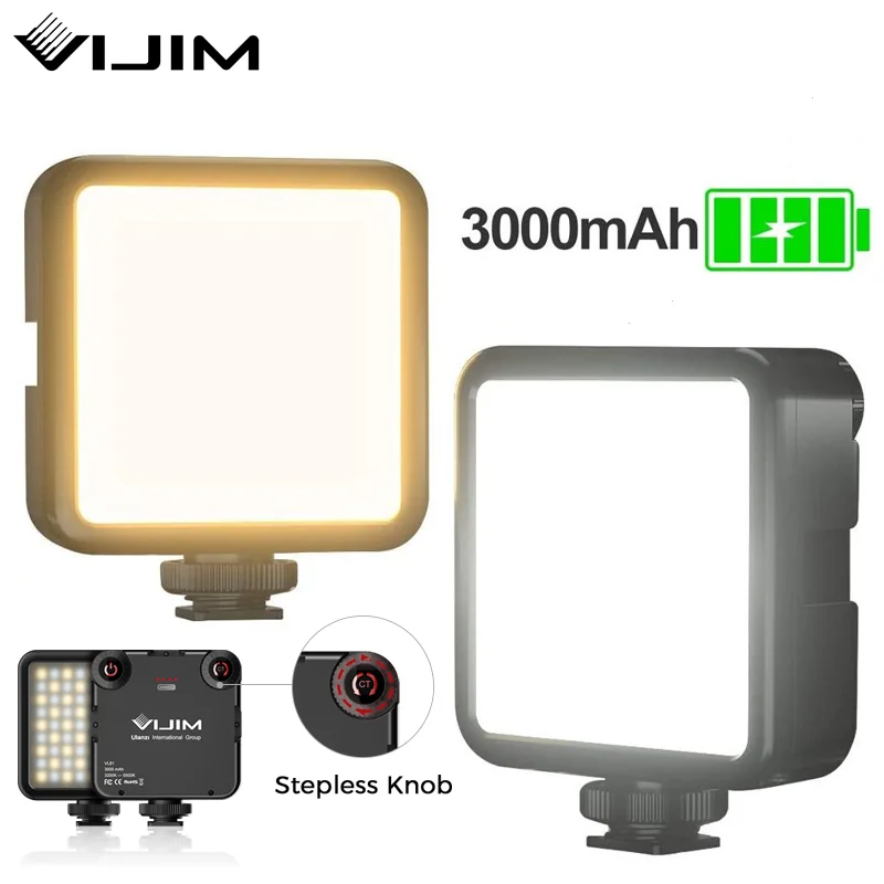 

VIJIM VL81 LED Video Light Mini Rechargeable 3000mAh CRI95+ Dimmable 3200-5600K LED Fill Light for DSLR Camera Smartphone GoPro