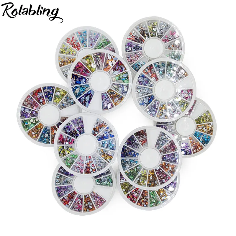 

Rolabling Star Rainbow Diamond Nail Art Rhinestones supplies Acrylic Decorations nails accessories Manicure gems nail rhinestone