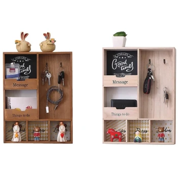 

Storage Rack Three Layer Hook Hanging Wall Decoration Holder Living Room Keys Holder Kitchen Vestibule Porch Box